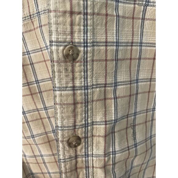 Carhartt Shirt Mens Extra Large (XL) Button Down Short Sleeve Plaid Workwear - Picture 7 of 10